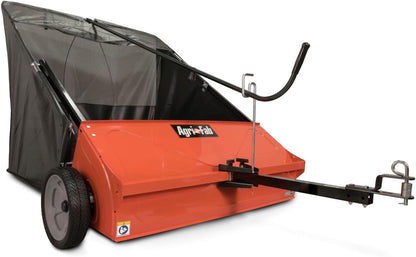 44-Inch Tow-Behind Lawn Sweeper with 25 cu. ft. Mesh Hopper and Ground-Driven Brushes