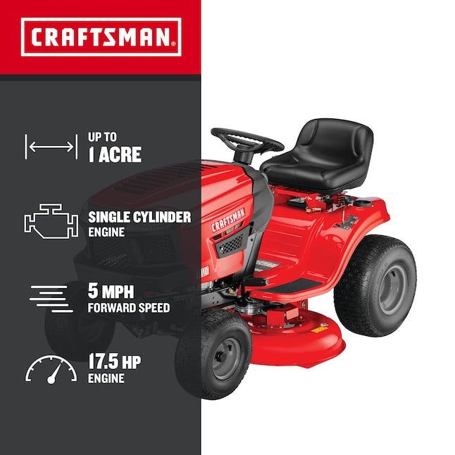 Craftsman T110 42" Riding Mower – 17.5 HP Briggs, 7-Speed