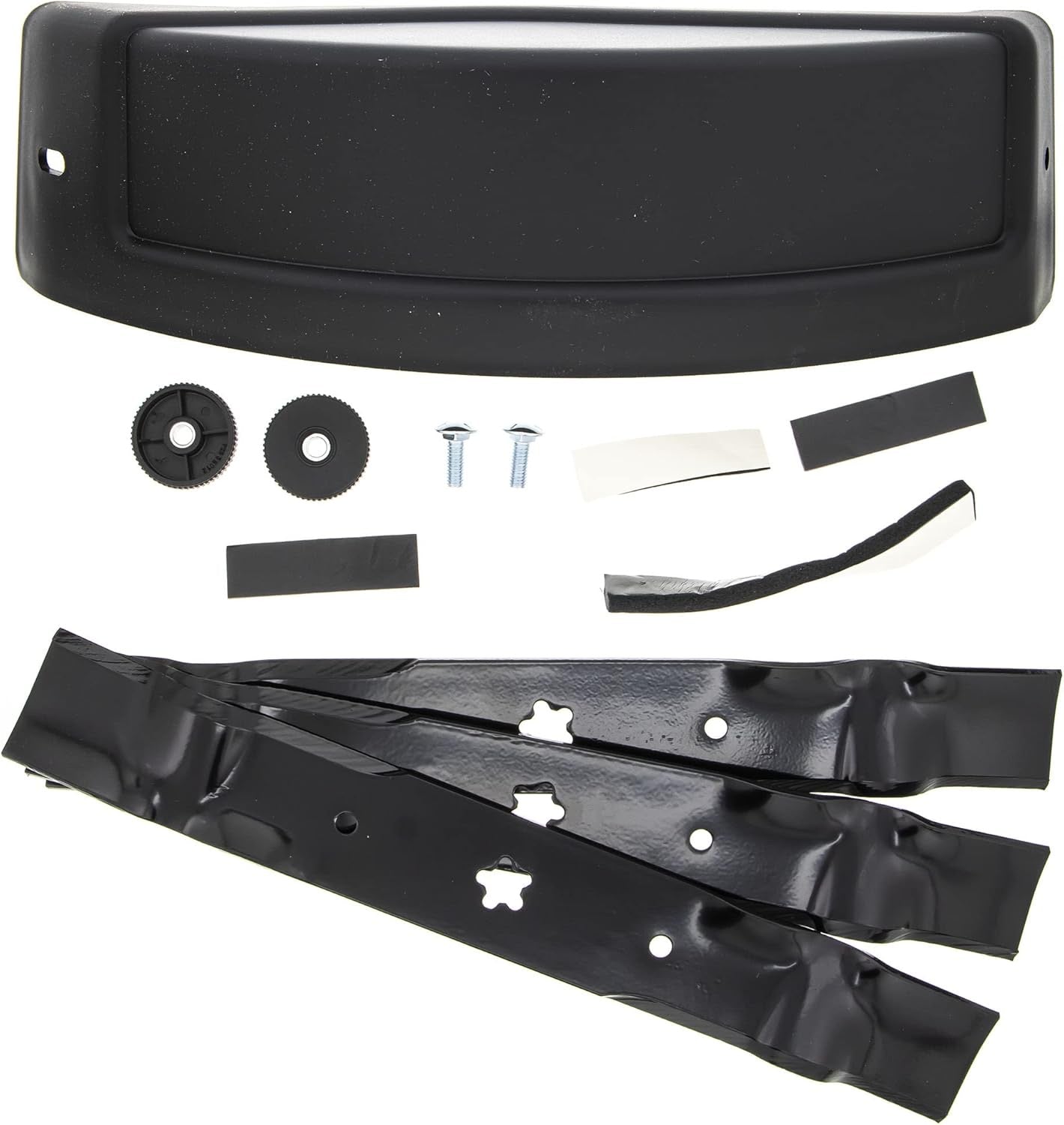 Premium 3-Blade Mulch Kit for 50 to 54 Inch Riding Mower Decks with High-Lift Blades and Deck Baffle