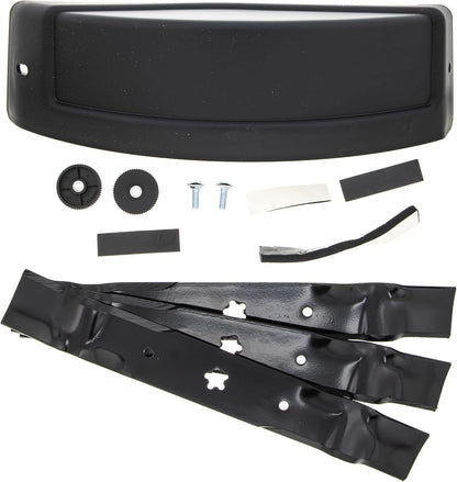 Premium 3-Blade Mulch Kit for 50 to 54 Inch Riding Mower Decks with High-Lift Blades and Deck Baffle