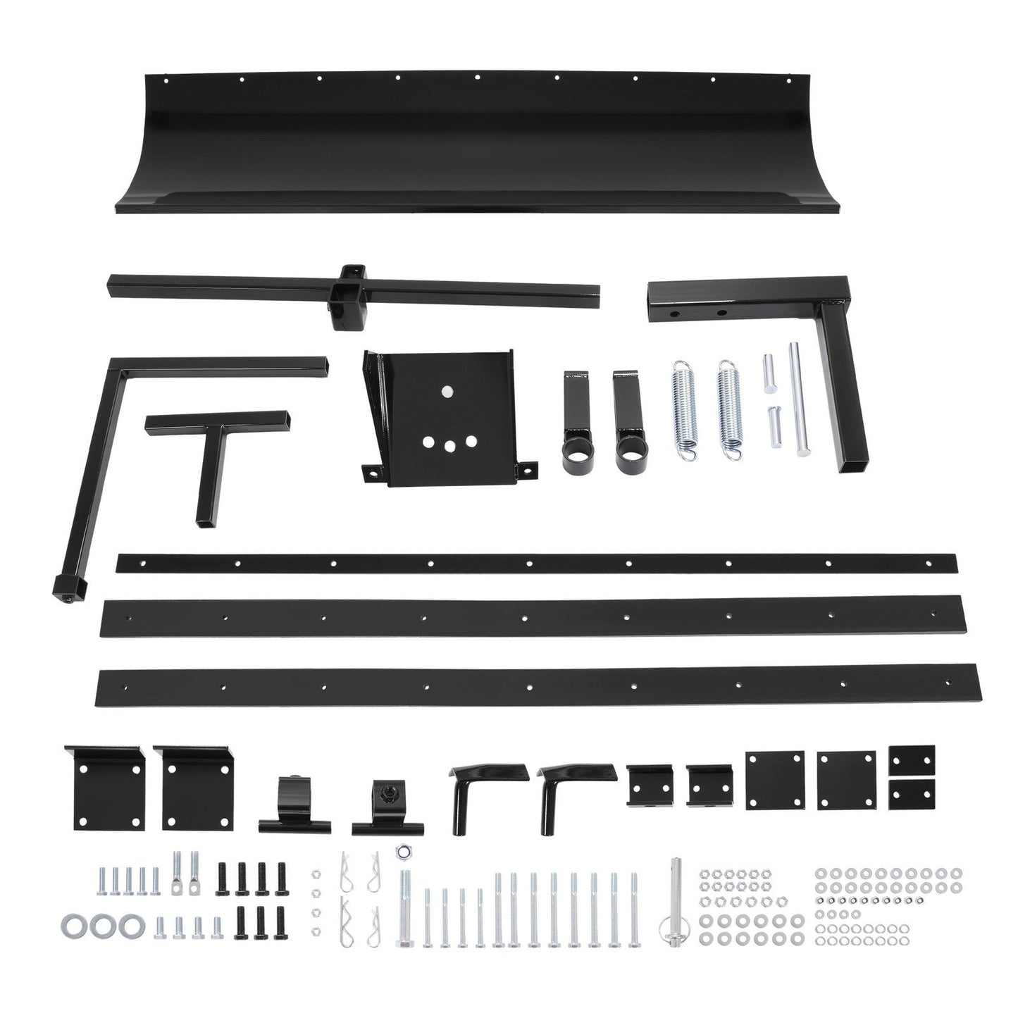 60-Inch Heavy-Duty Front Snow Plow Blade with Hydraulic Angle, Hydraulic Lift and Spring-Trip Return