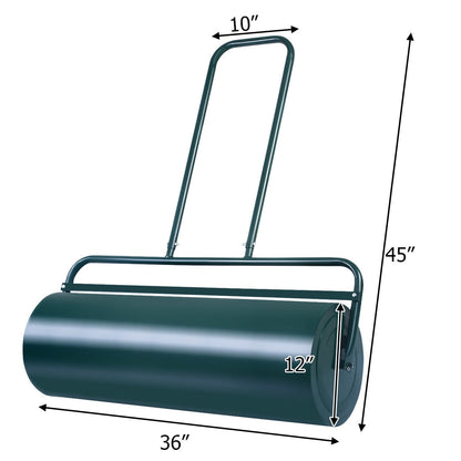 36-Inch Tow-Behind Steel Lawn Roller, Sand or Water Fillable to 600 lb